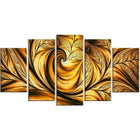 Designart Golden Dream Canvas Art Print, 5 Panels, (PT3026-373)-Print