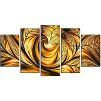 Designart Golden Dream Canvas Art Print, 5 Panels, (PT3026-373)-Print