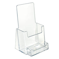 Azar Displays Counter Trifold Brochure Holder with Business Card Pocket, 100 Pack (252922-100PK)-Literature displays prominently to exhibit important information and help consolidate scattered paperwork, files, maps or brochures