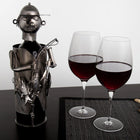 Truu Design Fisherman Iron Natural Finish Iron Wine Holder, 5 x 13.5 inches, Silver-Feature: attention to detail and intricately designed