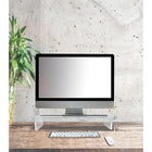 Azar Computer Monitor Riser, Clear, 21" x 7.75" x 4.5" (515360)-Weight Capacity: 40 lb