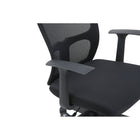 Brassex Baker Desk Chair - Black-Constructed from metal and engineered wood for a sturdy, supportive frame