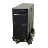 DAC MP-63-BLK Rectangle Mobile CPU Tower Stand with Wheels - Black-Adjustable width from 6" To 10"