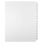 Mark Maker Legal Exhibit Index Tab Set of White Single Tabs, 1/15th Cut, Letter Size, No Holes, Number 31 - 45-White Single Tabs, 1/15th Cut