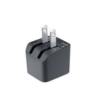Basic Tech Dual USB Wall Charger Charcoal-Charges 2 devices at once
