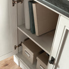 Sauder Palladia Library with Doors - Glacier Oak-Weight: 96.7 lb