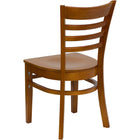 Flash Furniture HERCULES Series Ladder Back Cherry Wood Restaurant Chair-.625'' Thick Beechwood Seat