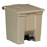 Rubbermaid Slim Jim Step-On Container - 30 Litres - Beige-Waste container