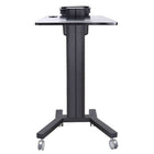 TygerClaw Mobile PC Cart, 25.6" x 19.7" x 42.1", Black-Seating and standing position