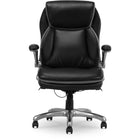 Serta SMT Brinkley Executive Chair - 27-1/2" W x 30" D x 43"-46" H - Black-Black bonded leather
with gray mesh accents