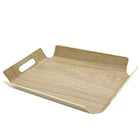 Cathay Importers Bentwood Rect Tray with Handles, 21"W x 15"D x 2"H, Light Brown-Bentwood construction - made from willow wood veneer