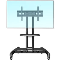 North Bayou Mobile TV Cart with Adjustable Shelf for 32" - 70"-Dimensions: 33" x 28" x 80"