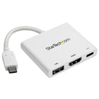 StarTech USB-C to 4K HDMI Multifunction Adapter with Power Delivery and USB-A Port, White (CDP2HDUACPW)-Add an additional display with this UHD 4K capable USB-C video adapter