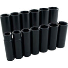 Gray Tools 13 Piece 1/2" Drive 6 Point SAE, Deep Impact Socket Set, 1/2"-1-1/4"-Contains Sizes: 1/2", 9/16", 5/8", 11/16", 3/4", 13/16", 7/8", 15/16", 1", 1 1/16", 1 1/8", 1 3/16", 1 1/4".