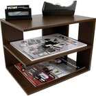 Victor Wood Corner Shelf Desk Organizer, Mocha Brown (B1120)-Dimensions: 9-3/4"H x 13-1/4"W x 9-3/4"D