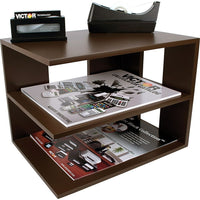 Victor Wood Corner Shelf Desk Organizer, Mocha Brown (B1120)-Dimensions: 9-3/4"H x 13-1/4"W x 9-3/4"D