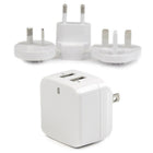 StarTech Dual-Port USB Wall Charger, International Travel, 17W/3.4A, White-Plug in and charge your devices almost anywhere in the world