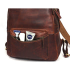 Tolredo Cronos Leather Backpack Bag - Brown-9