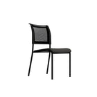 CB Office Ace Multi-Purpose Armless Stacking Chairs - Black - 4 Pack-Waterfall seat edge and ergonomic back