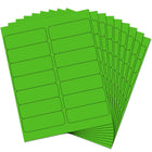 JAM Paper Rectangular Shipping Address Labels - 1-1/3" x 4" - Neon Green - 126 Pack -Size: 1.33 x 4 Inches, Printer friendly labels are easy to create and customize