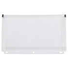 JAM Paper Plastic 3 Hole Punch Binder Envelopes, Zip Closure, 6" x 9.5", Clear, 24 Pack (235731329b)-Plastic binder envelope