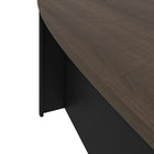 Bestar Connexion Desk Shell, Antigua & Black-The executive desk features efficient wire management and full modesty panel