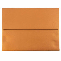 JAM Paper A2 Invitation Envelopes, 4.38 x 5.75, Stardream Metallic Copper, 250 Pack (V018251H)-Copper stardream metallic envelope