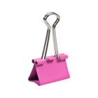 JAM Paper Binder Clips, Medium, 1.25"/32mm, Pink, 30 Pack-30/pack