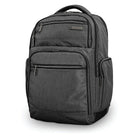 Samsonite Modern Utility Double Shot Backpack 15.6", Charcoal Heather-Charcoal heather, two-tone ripstop polyester with water-resistent PU bottom
