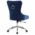 Plata Import Boyel Upholstered Velvet Office Chair - Blue-Weight Capacity:  225 lbs