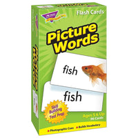 TREND enterprises Inc. Picture Words Skill Drill Flash Cards - 96 Pack-Set of tagboard flash cards for classroom, care facility, or home use for teaching basic English vocabulary words