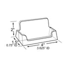 Azar Displays 2" x 4" x 1.5" Business Card Holder, 10 Pack (252010)-Dimensions: 2"H x 4"W x 1-1/2"D