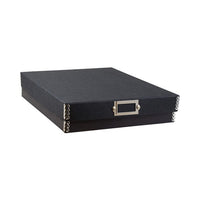 Jam Paper File Box - Letter Size - 12" x 9 1/2" x 2 1/4" - Black Kraft-Color: Color: Black Kraft Brown