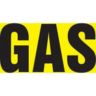 Self-Stick Vinyl Pipe Markers, Gas, SAV373, 4 Pack-Colour - Black on Yellow
