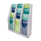 Deflecto Multi-Compartment Deluxe Literature Display - 12 Compartments - Leaflet Size - Grey (52809)-Literature display