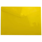 JAM Paper Plastic Envelopes with VELCRO Brand Closure, Letter Booklet, 9.75 x 13, Yellow, 2 sets of 12 (235828266g)-Size: 9.5" x 13.13"