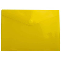 JAM Paper Plastic Envelopes with VELCRO Brand Closure, Letter Booklet, 9.75 x 13, Yellow, 2 sets of 12 (235828266g)-Size: 9.5" x 13.13"