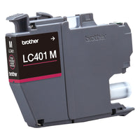 Brother Genuine LC401M Standard Yield Magenta Ink Cartridge-Magenta