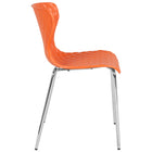 Flash Furniture Lowell Contemporary Design Orange Plastic Stack Chair-Orange Plastic Finish
