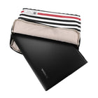 Vangoddy Luxe Series 16" Laptop Sleeve - Striped - Red-Carry your device in this sleeve conveniently and safely, inside your briefcase, purse, or backpack