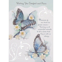 Rosedale 5-1/2" x 8" Wishing You Comfort And Peace Sympathy Greeting Cards And Envelopes, 12 Pack (17504)-Printed on premium uncoated card stock
