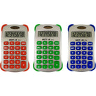 Victor 8-Digit Handheld Calculator, Assorted-Includes silver housing and uniquely-shaped rubber keys