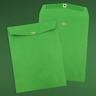 JAM Paper 10 x 13 Open End Catalog Envelopes with Clasp Closure, Brite Hue Green Recycled, 100 Pack (87519)-Material: paper