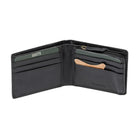 Roots Men's Slim Bifold Wallet with Zipper Pocket - Black-1 Slot Pocket