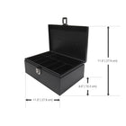 Royal Sovereign - Cash Box with Latch Lock-Removable tray with 1 bill and 6 coin compartments and additional storage under cash tray
