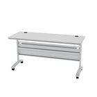 Heartwood Training Table 60" x 24" - Grey-Colour: Metallic Silver Base / Grey Top