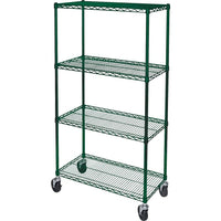 Kleton Wire Shelf Cart, Epoxy Finish, 36" x 80" x 18", 800 Lbs. Capacity-Capacity: 800 lbs.