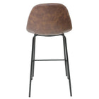 Cathay Importers Vintage Faux Leather Counterstool, Brown, 2 Pack-35"H x 16"W x 16.5"D
