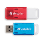 Verbatim Seaglass 32 GB USB 3.2 Gen 1 Flash Drives - Blue & Red - 2 Pack-32 GB capacity