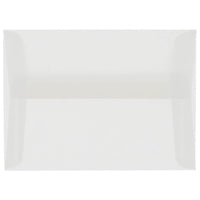 JAM Paper A9 Invitation Envelopes, 5.75 x 8.75, Clear Translucent Vellum, 50 Pack (900964615I)-Clear translucent vellum envelope